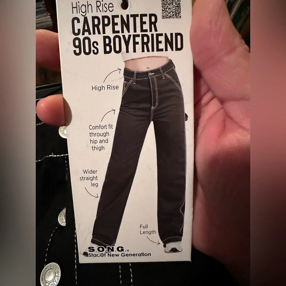 NWT S.O.N.G high rise Carpenter 90s boyfriend jeans size 15/32